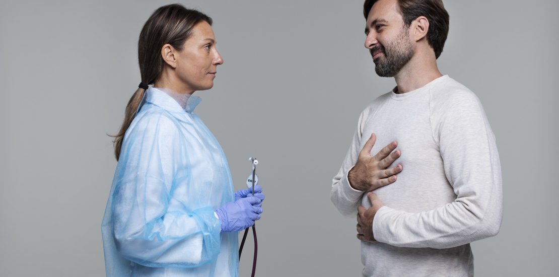 portrait-woman-wearing-medical-gown-male-patient
